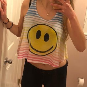 Smiley face crop top